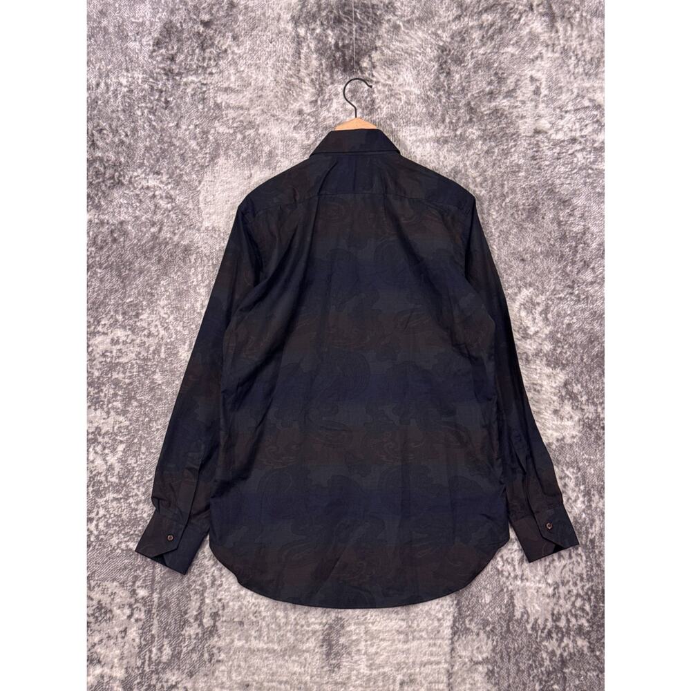 Etro Shirt 39 / Large Mens Gradient Color Shift Paisley Long Sleeve - Picture 3 of 8